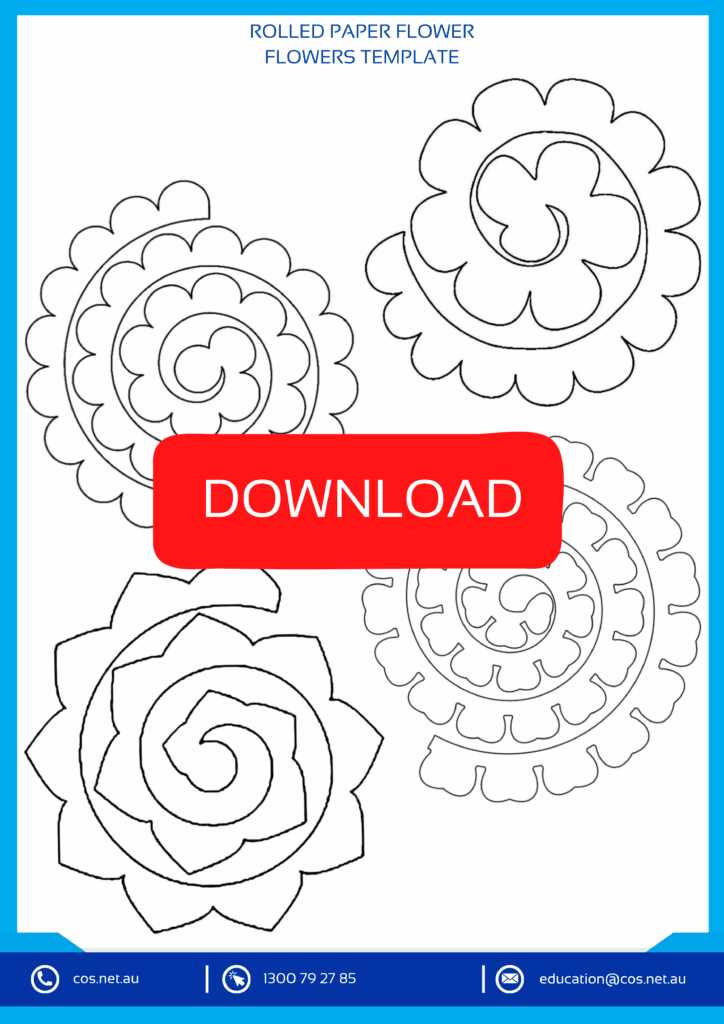 printable rolled paper flower template