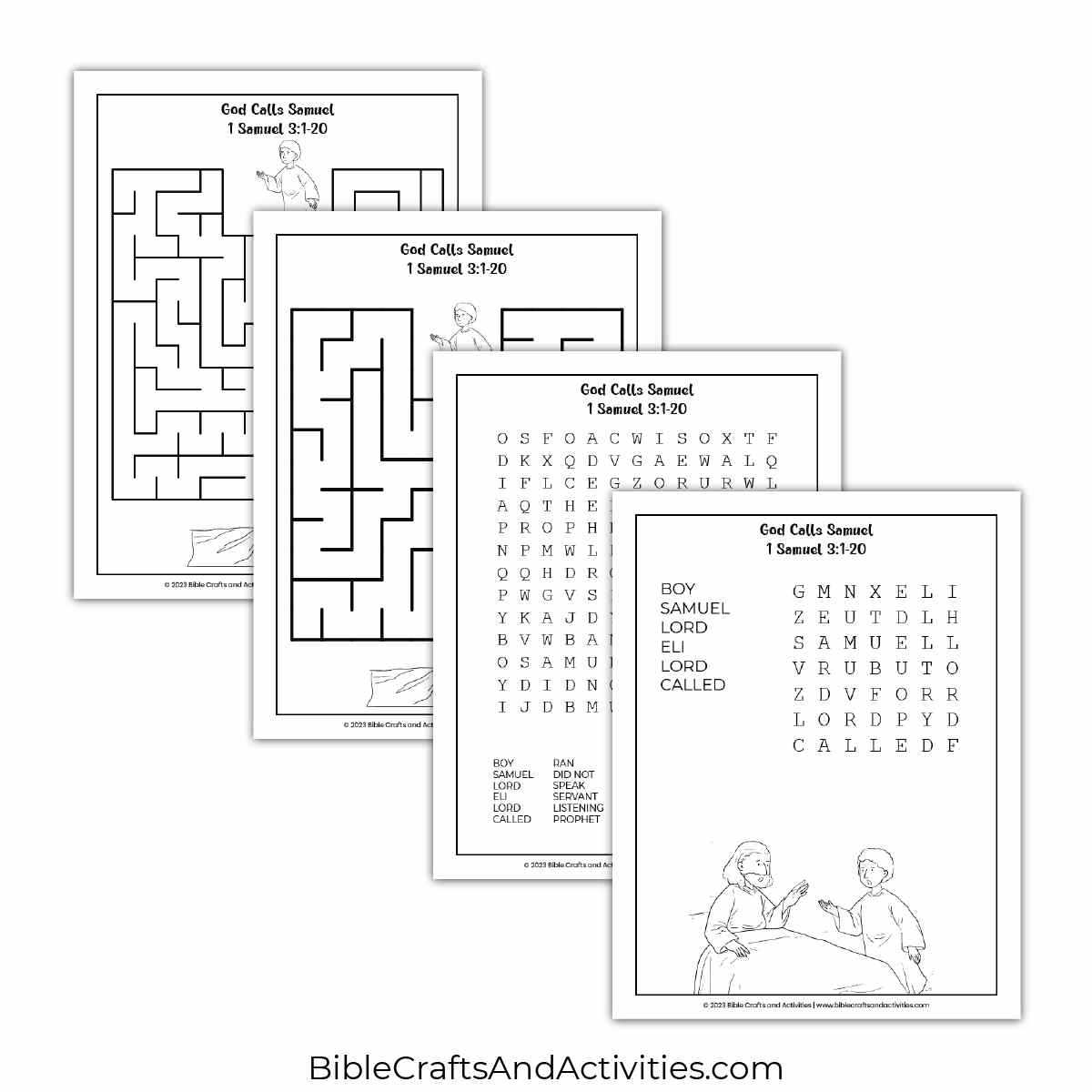 printable samuel bible story activities