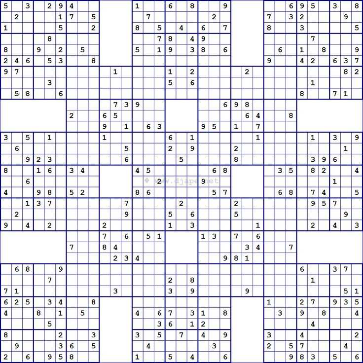 printable samurai sudoku puzzles