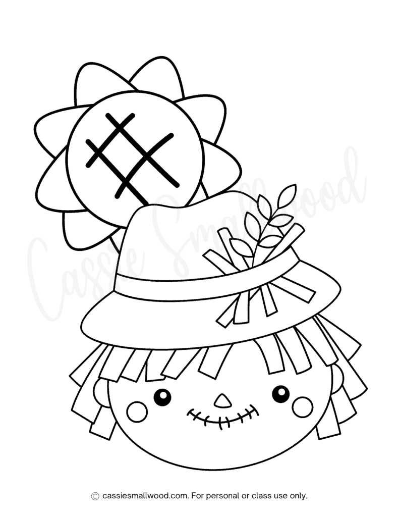 printable scarecrow face stencil
