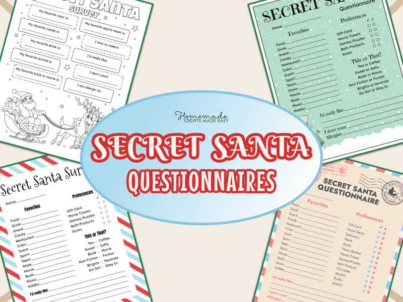 printable secret santa forms