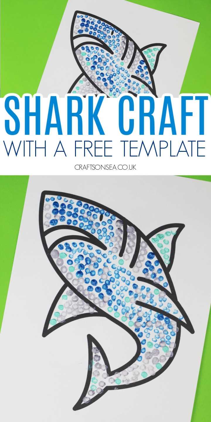 printable shark craft template