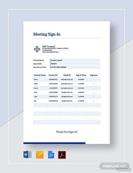 printable sign in sheet for meeting