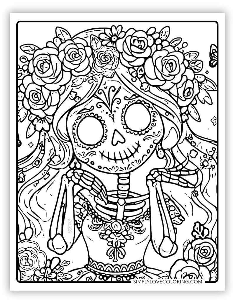 printable skull coloring pages