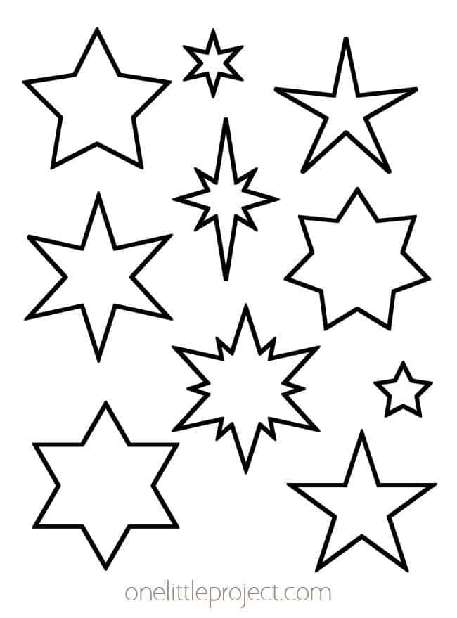printable small stars