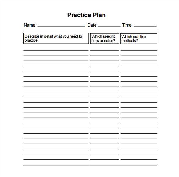 printable softball practice plan template