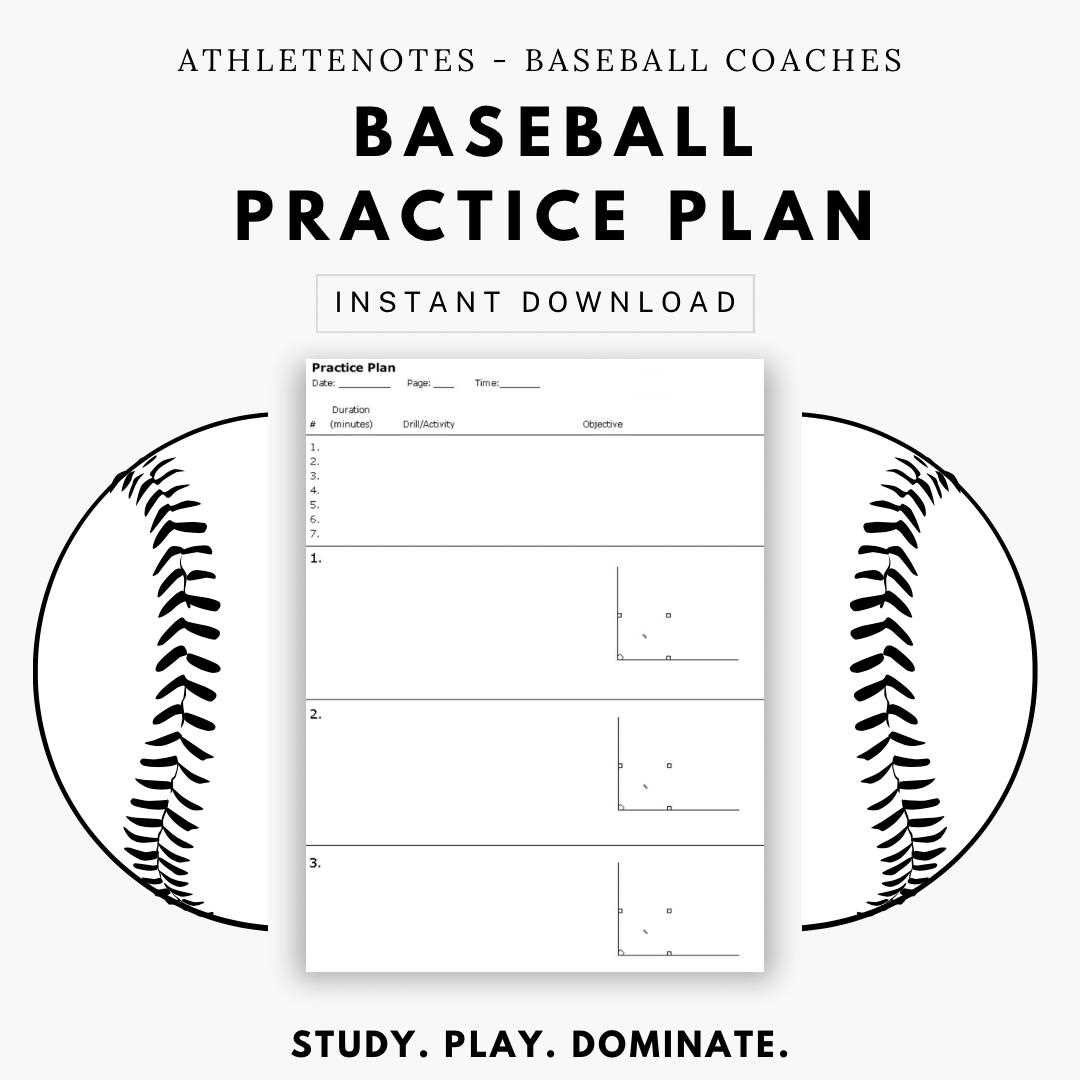 printable softball practice plan template