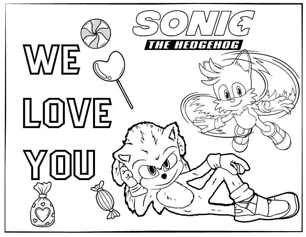 printable sonic coloring pages