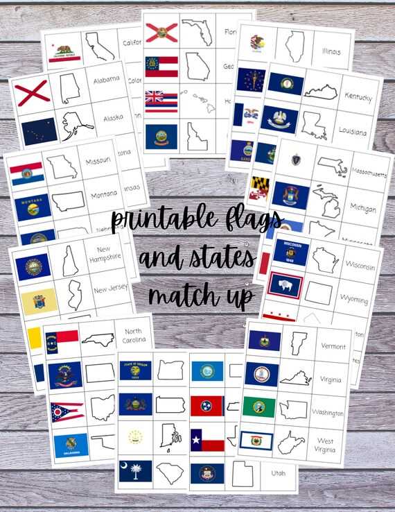 printable state flags