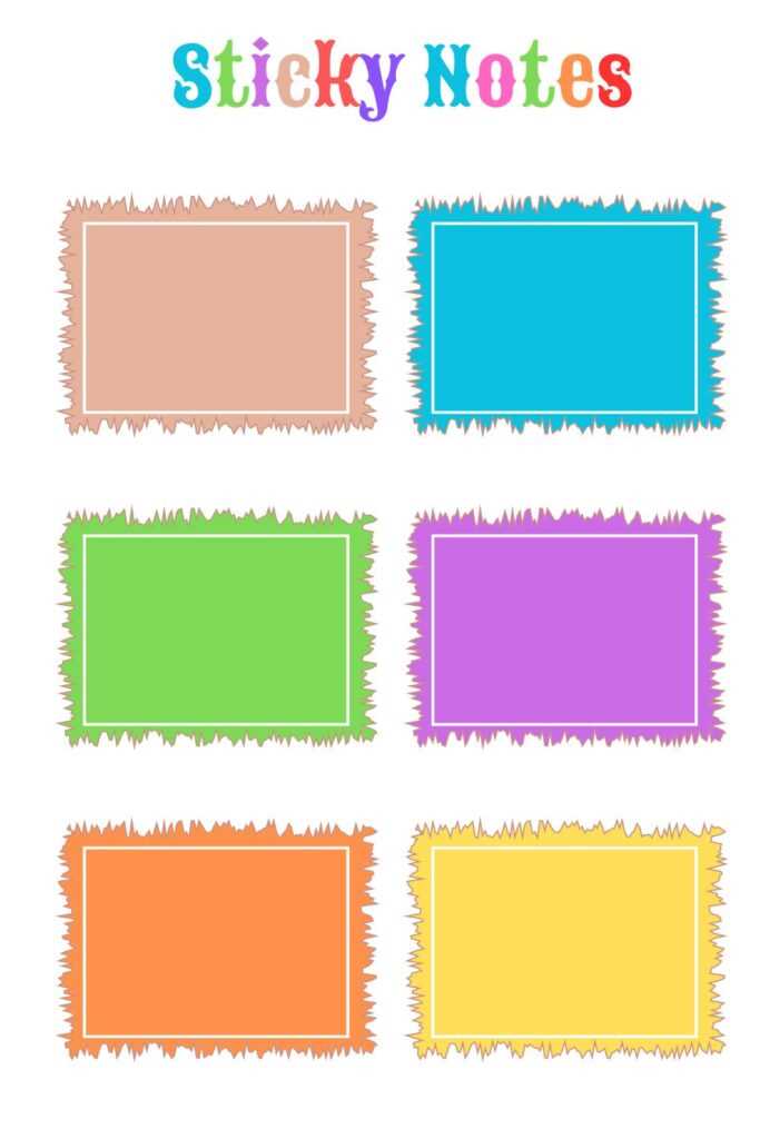 printable sticky note template