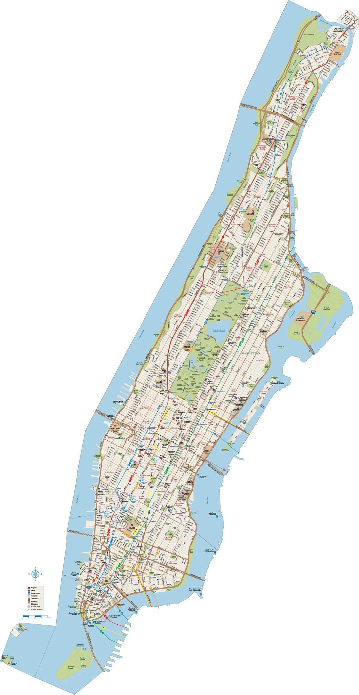 printable street map of manhattan nyc