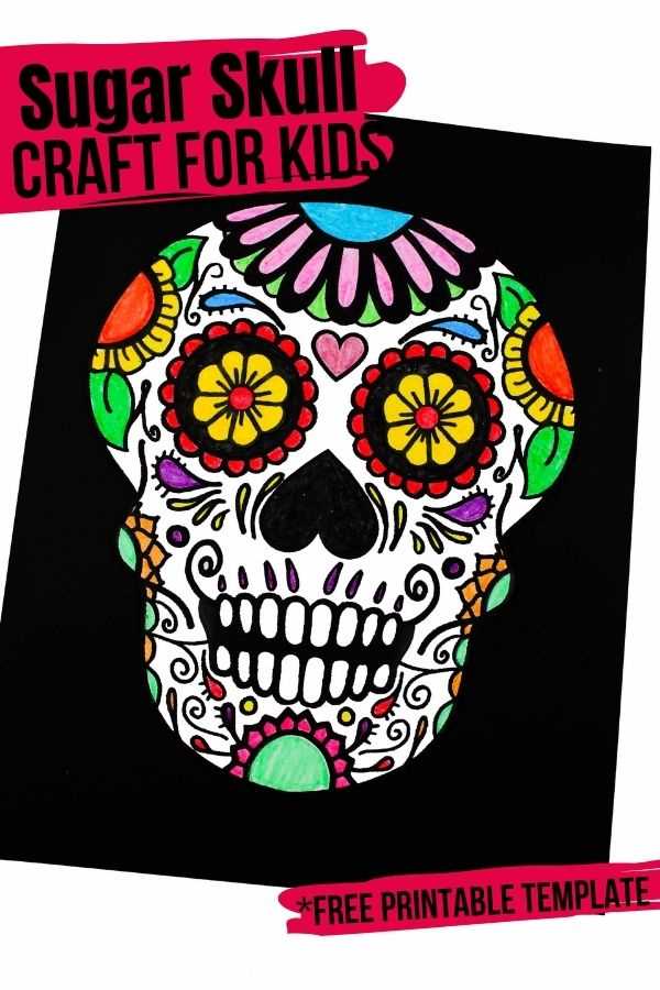 printable sugar skull template