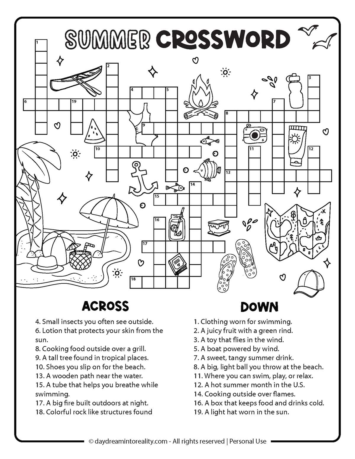 printable summer puzzles