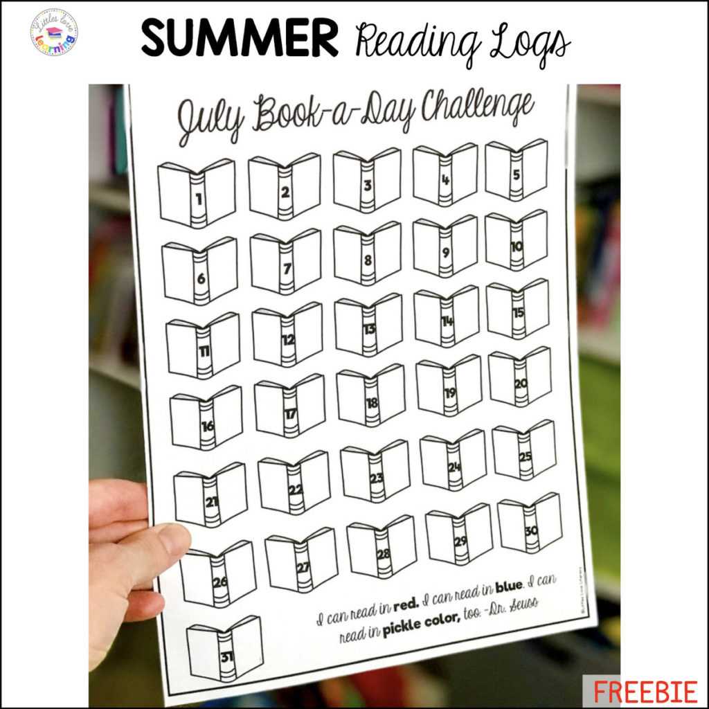 printable summer reading log