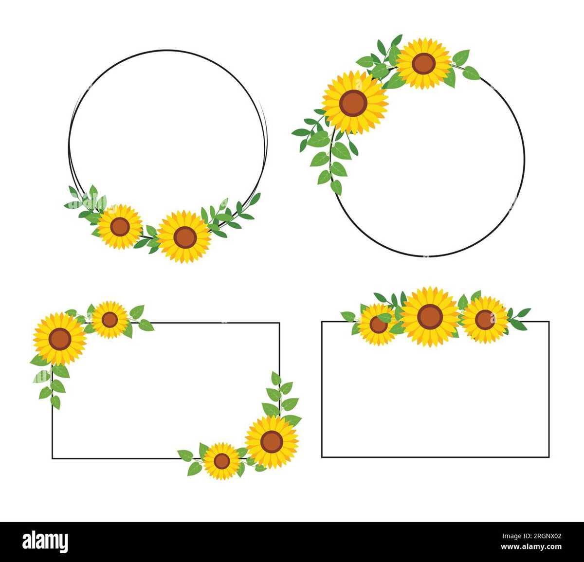 printable sunflower border