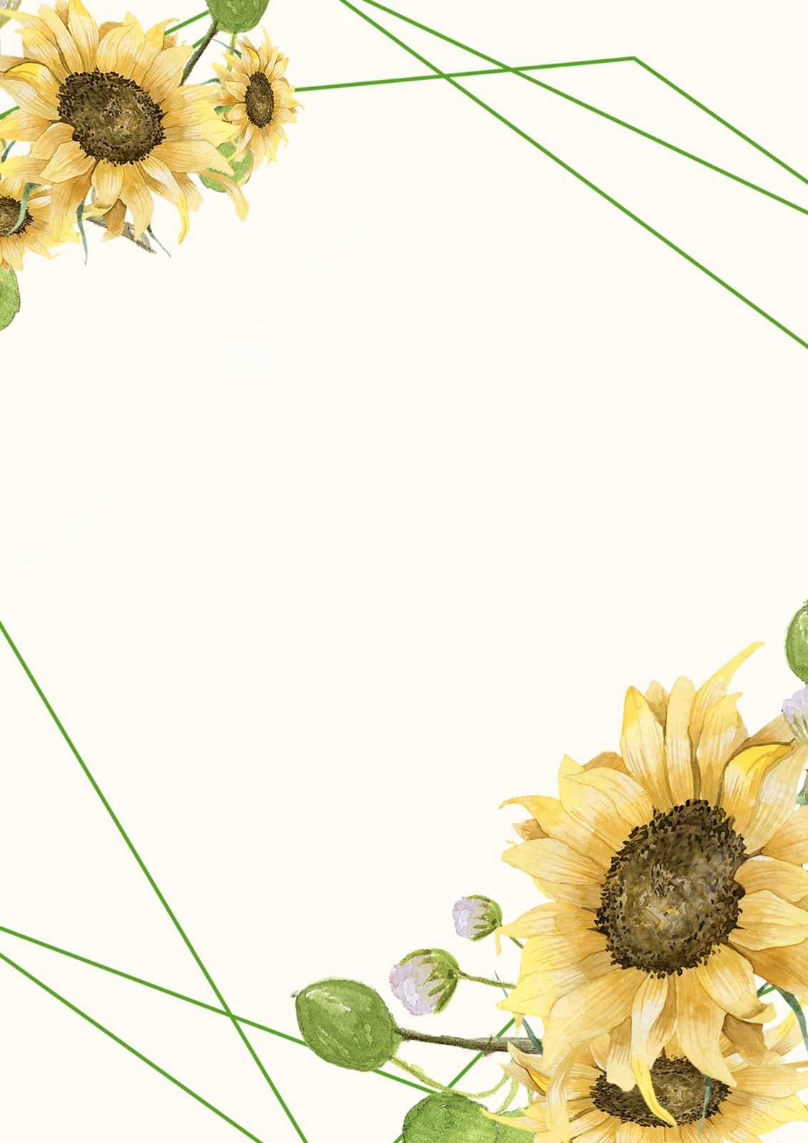 printable sunflower border