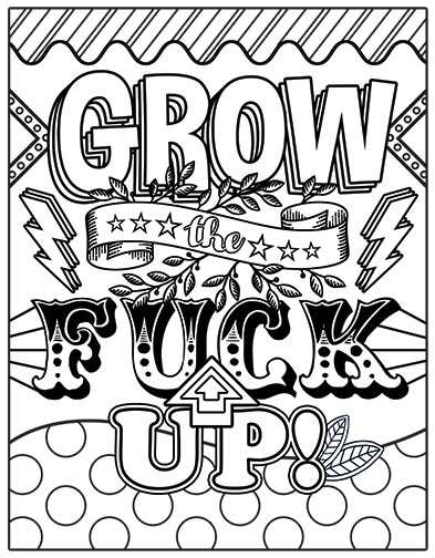 printable swear word coloring pages