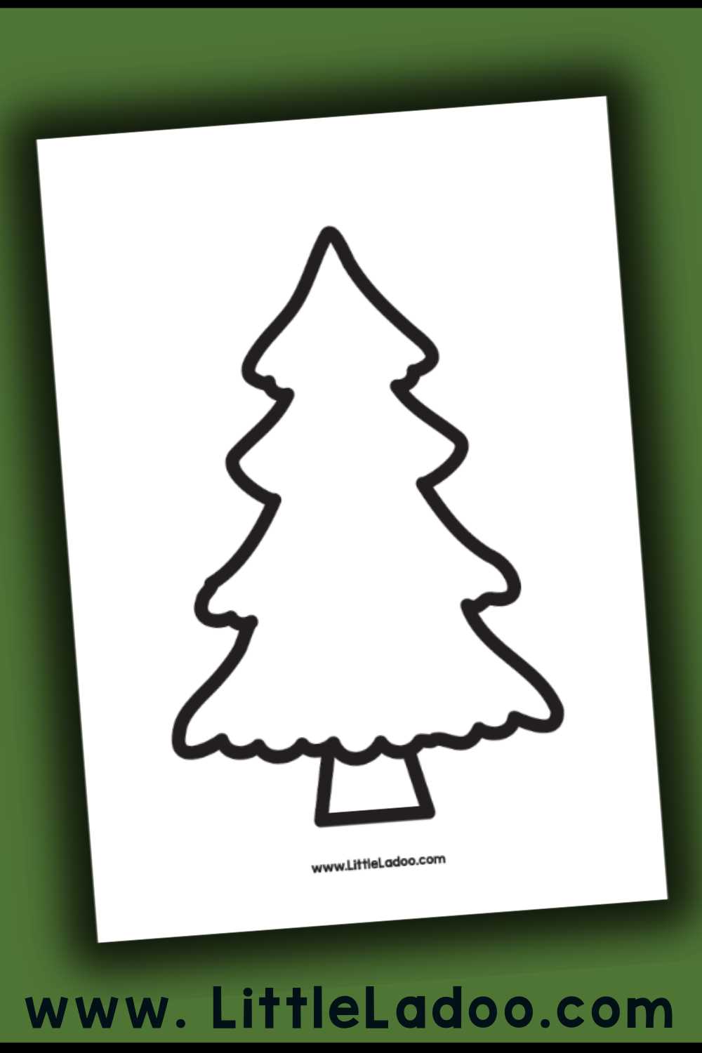 printable template of a christmas tree