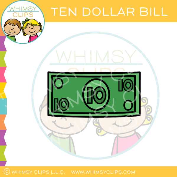 printable ten dollar bill