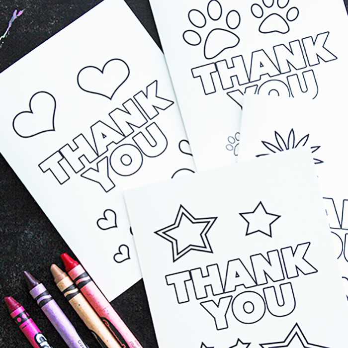 printable thank you card template
