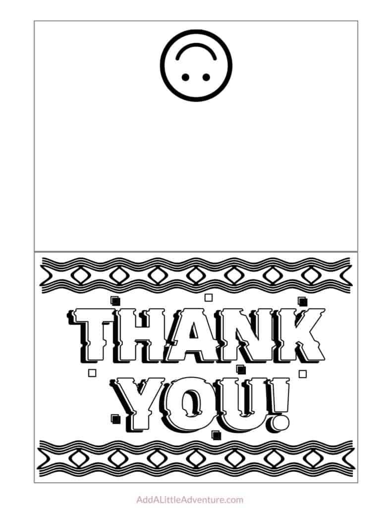 printable thank you card template