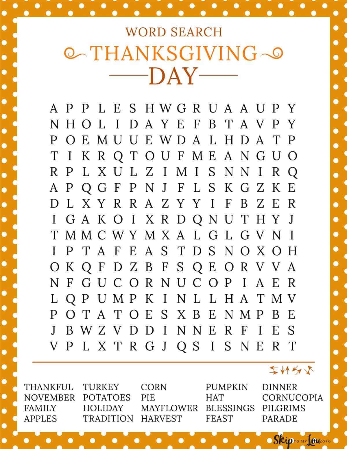 printable thanksgiving activity sheets