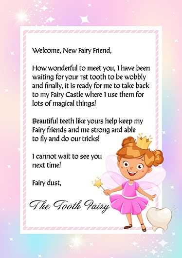 printable tooth fairy notes