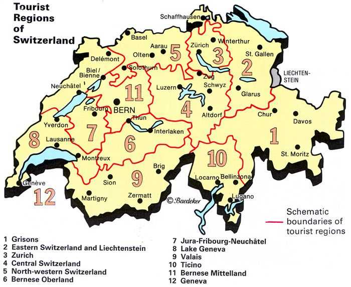 printable tourist map of switzerland