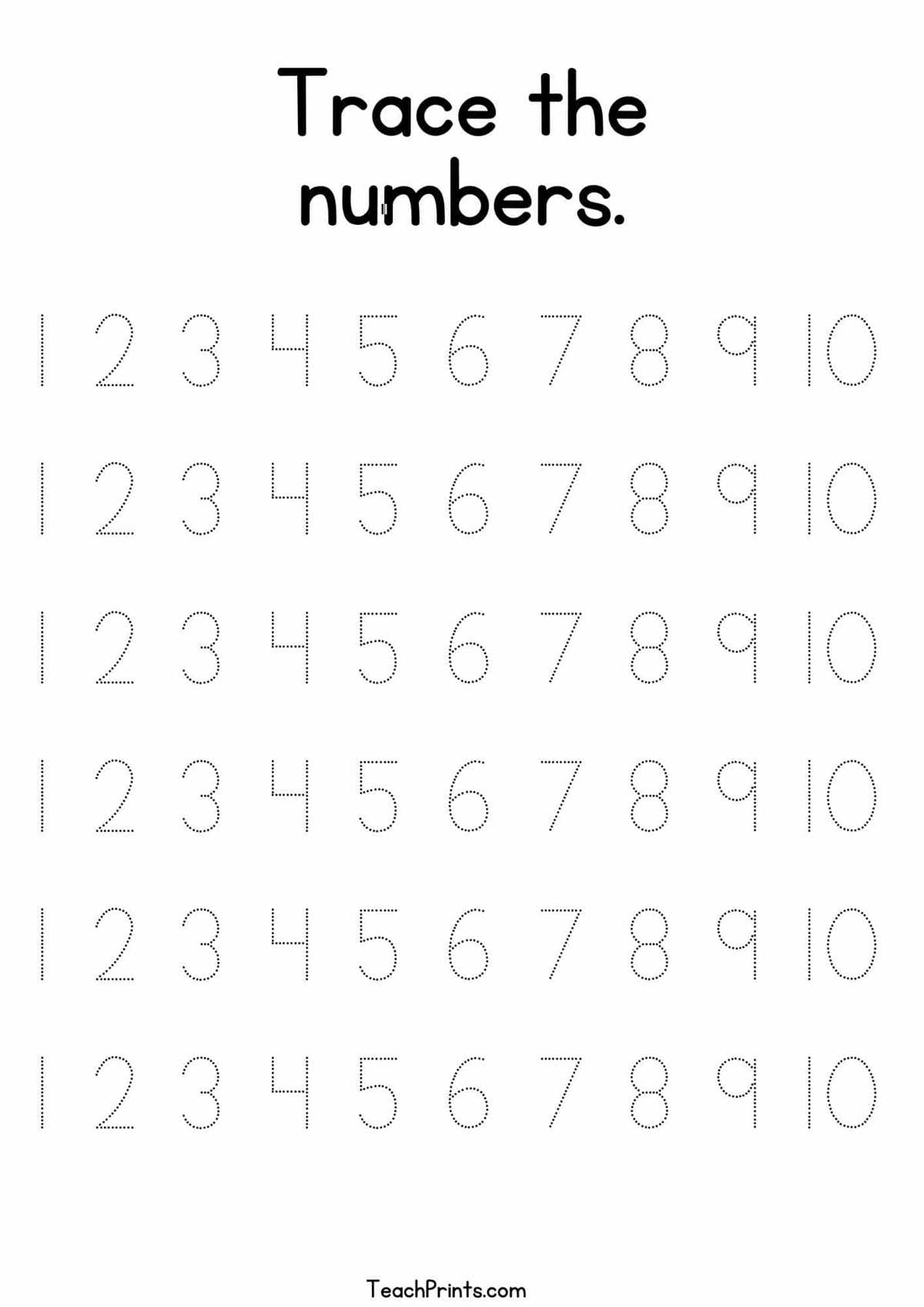 printable tracing numbers worksheets