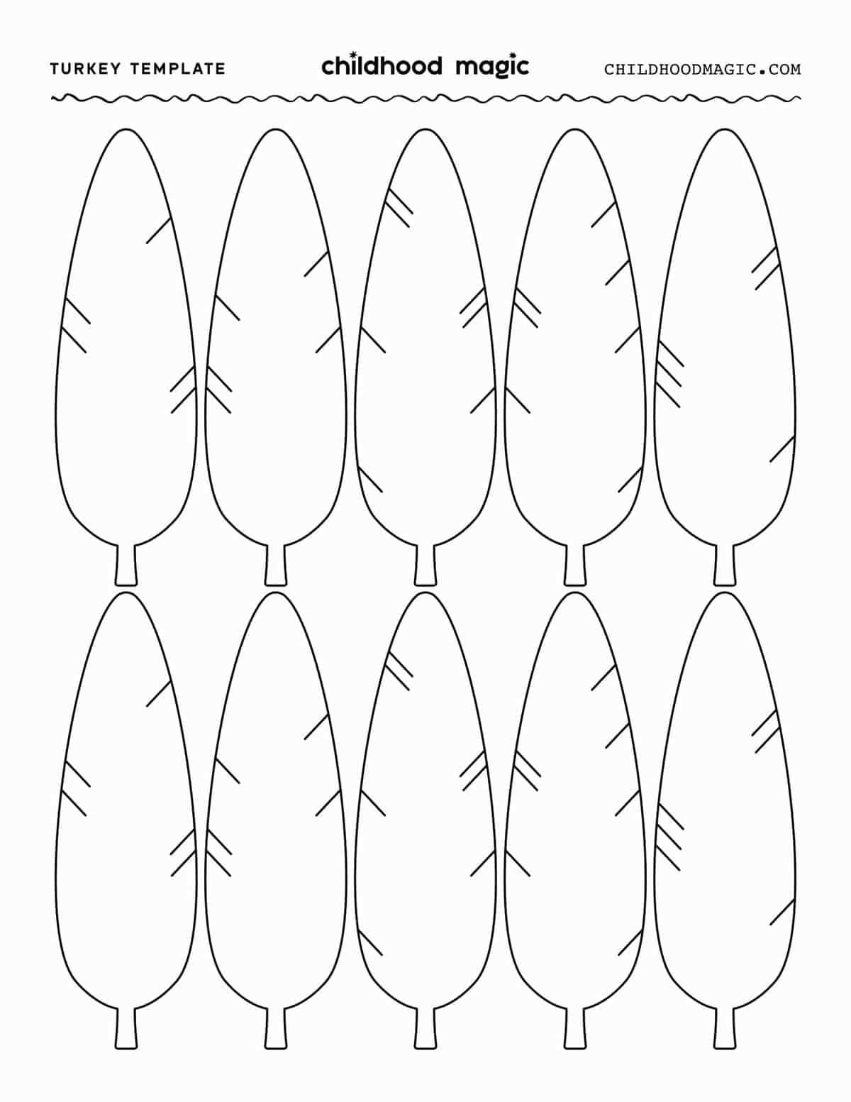printable turkey feathers