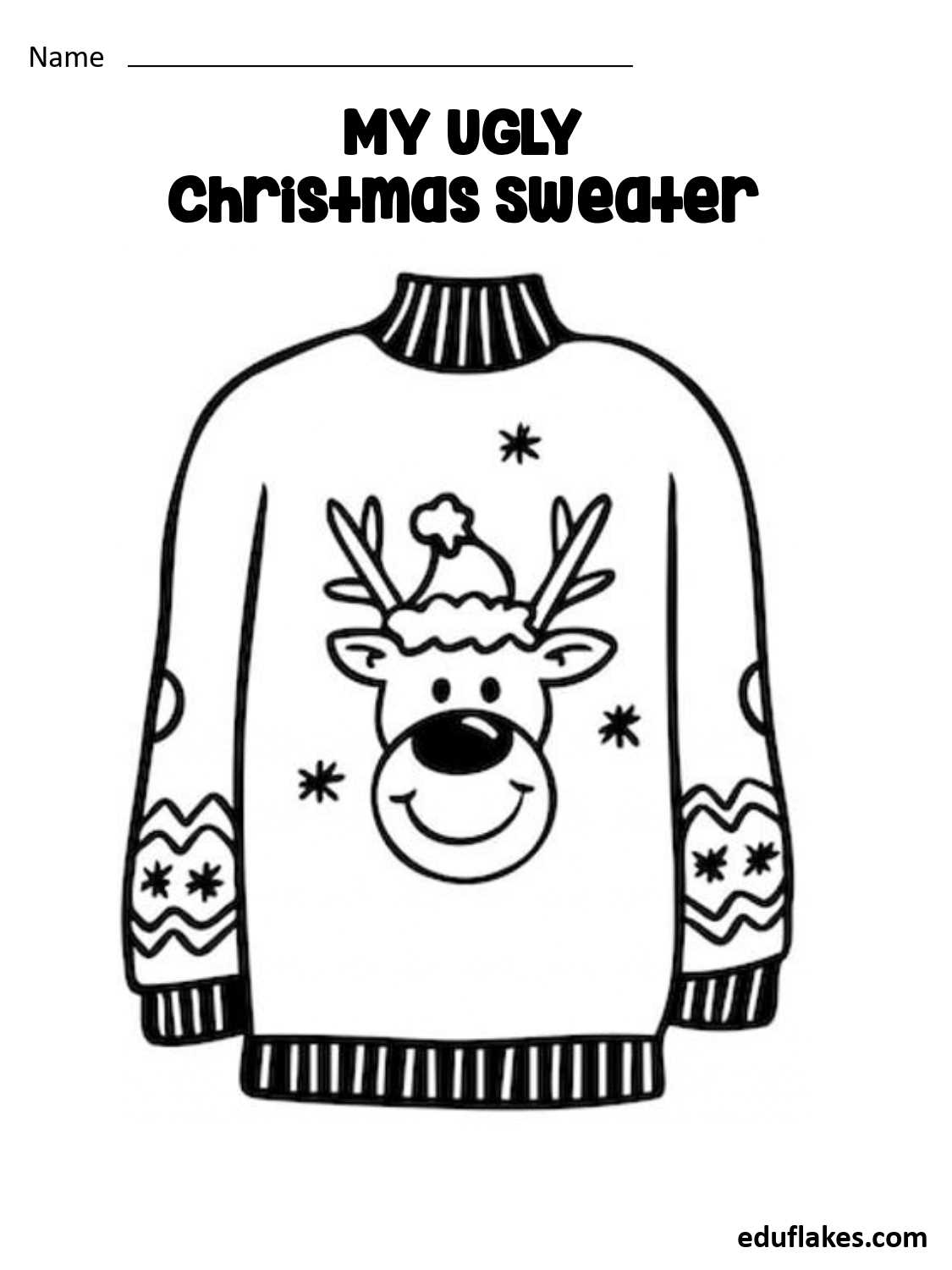 printable ugly sweater template