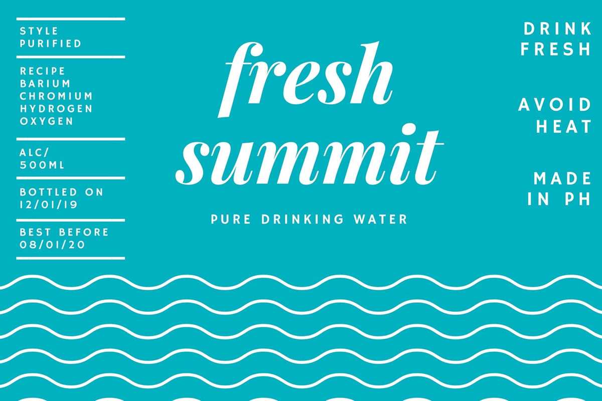 printable water bottles labels