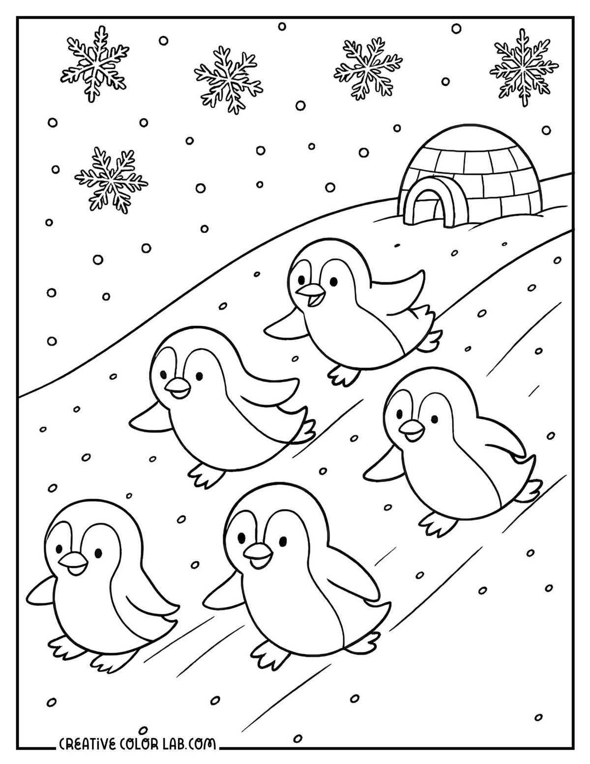 printable winter coloring pages for adults