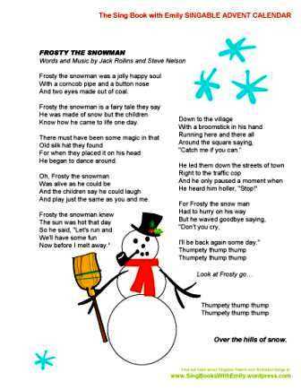 printable words to christmas songs