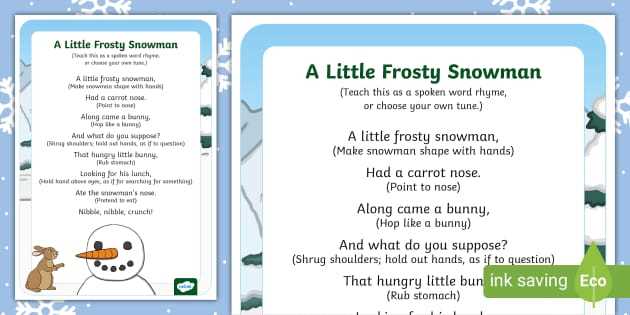 printable words to frosty the snowman