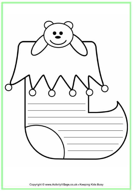 printable xmas stocking template