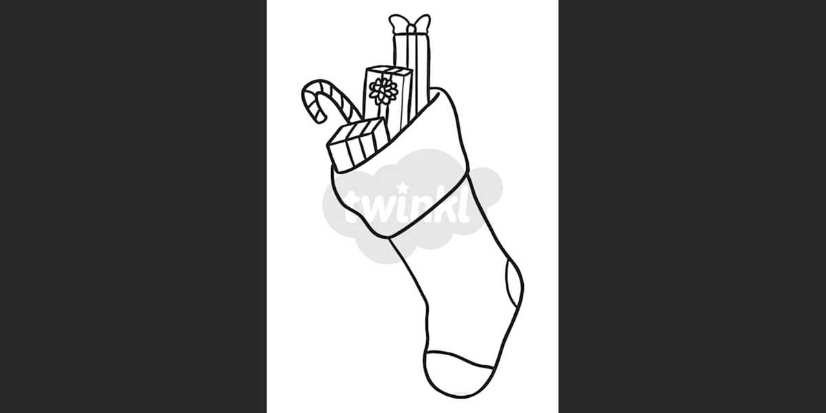 printable xmas stocking template