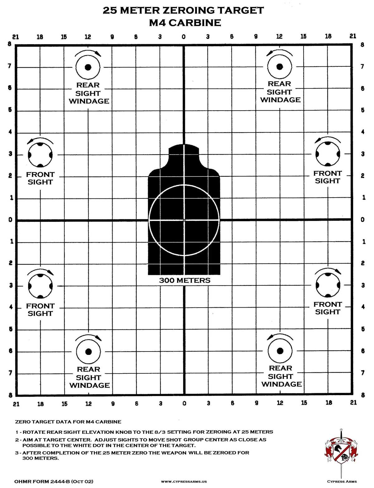 printable zero targets