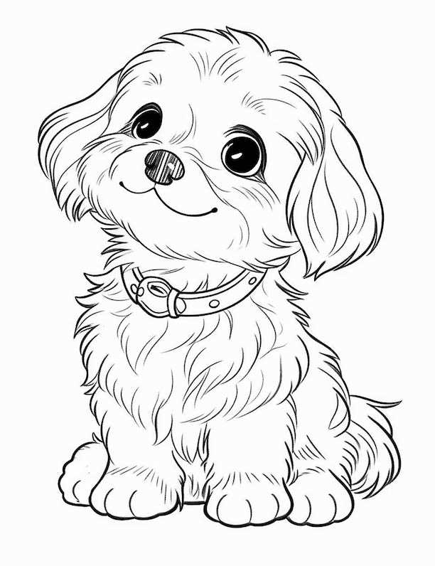 puppy coloring pages printable free