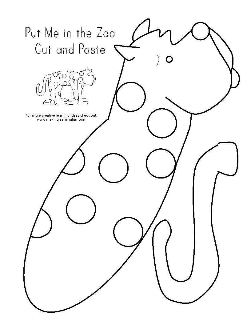 put me in the zoo printable template