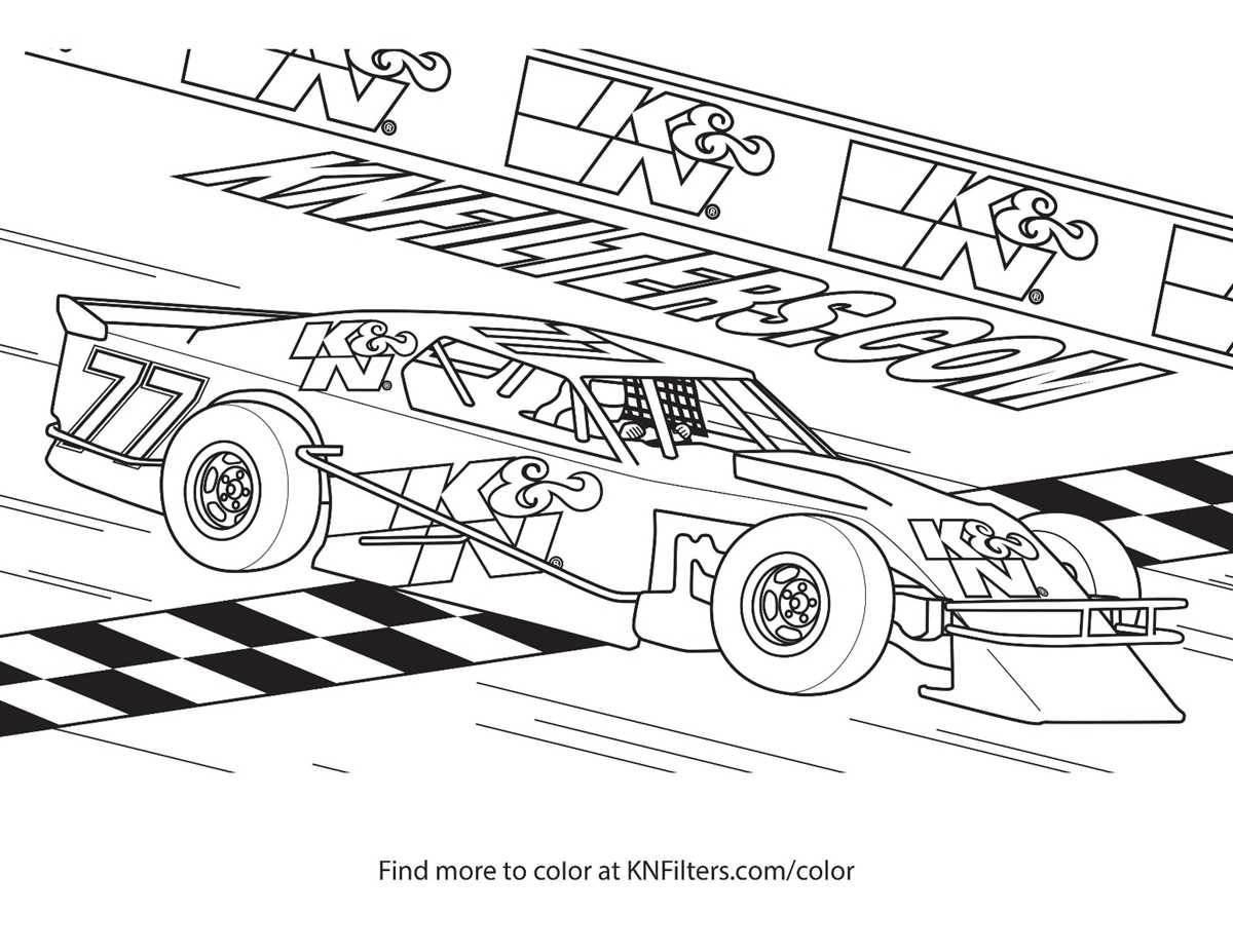 race car printable coloring pages
