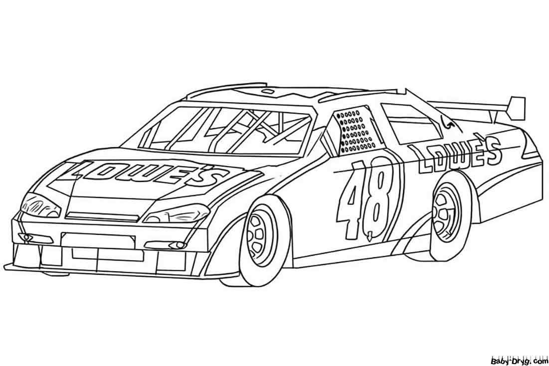 racing car printable coloring pages