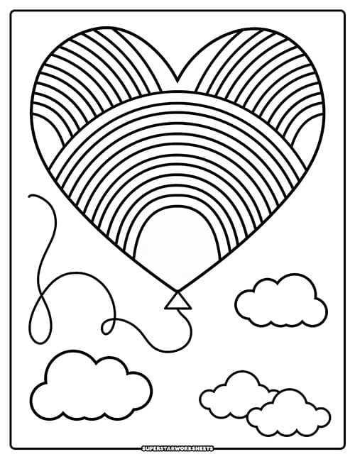 rainbow coloring page printable
