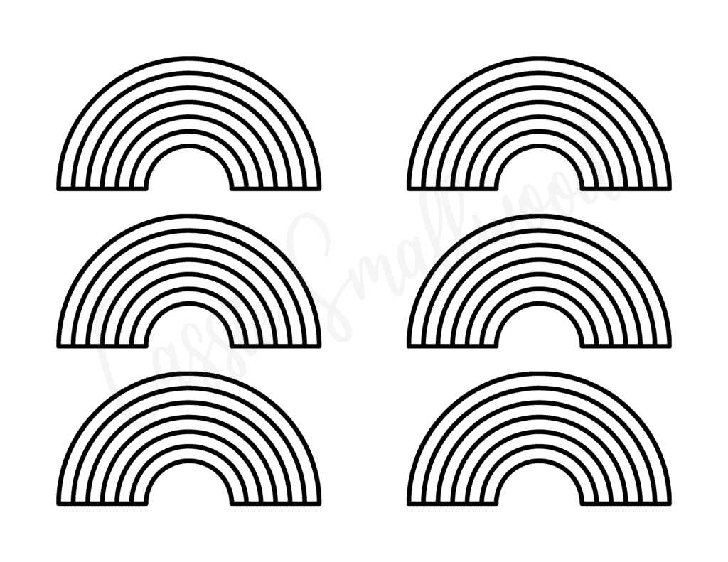 rainbow template free printable