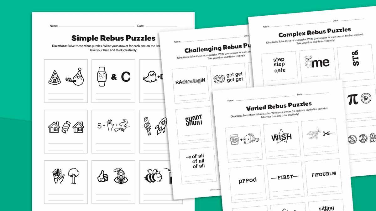 rebus printable puzzles
