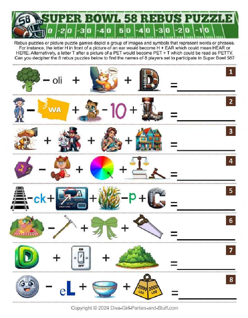 rebus printable puzzles