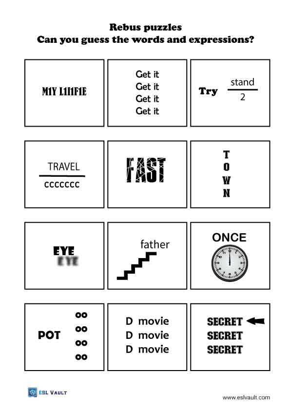 rebus printable puzzles