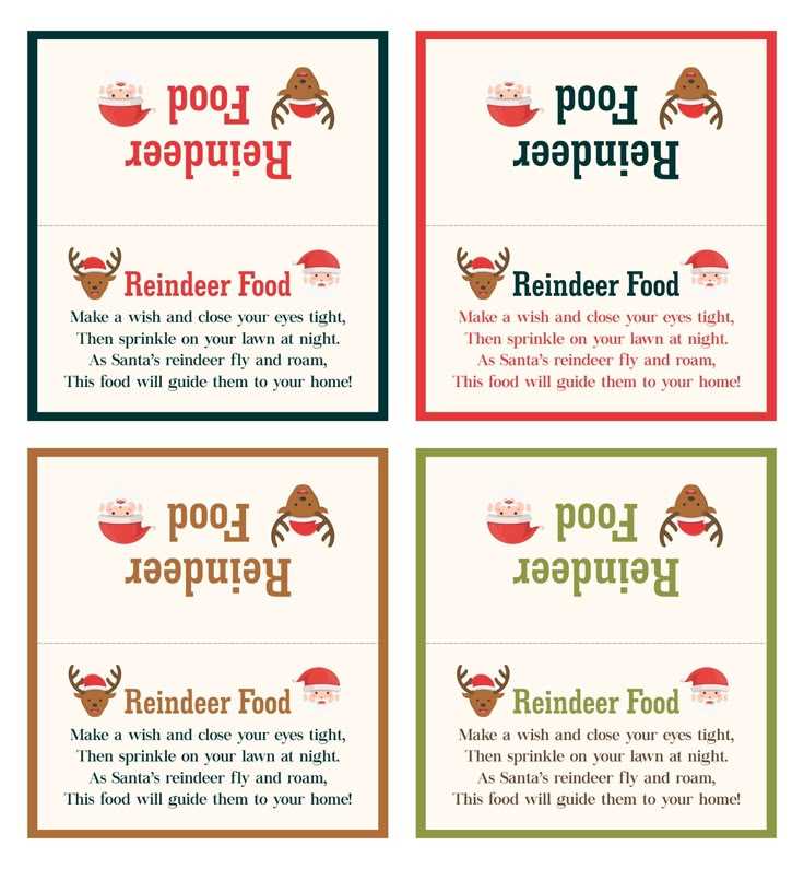reindeer food tags printable