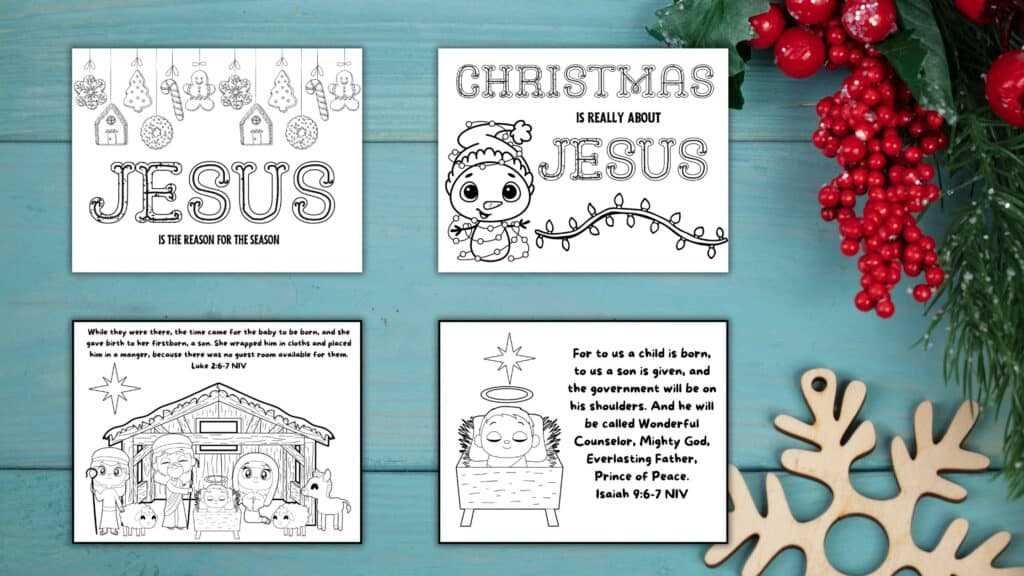 religious christmas coloring pages printable