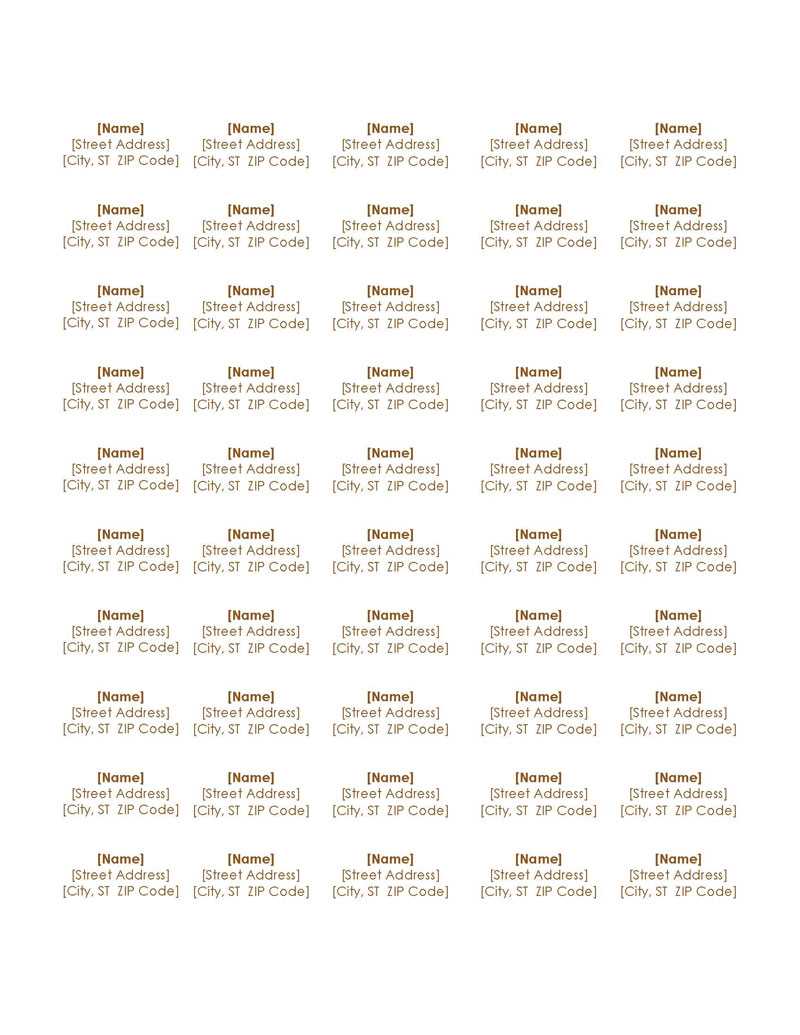 return address labels printable